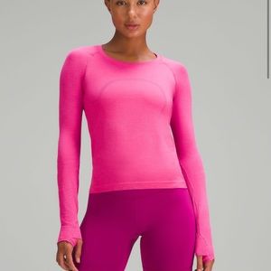 Sonic pink swiftly tech long sleeve race length